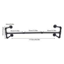 Industrial Style Heavy Duty Wall Mount Free Standing Clothes Rack Display Stand - 1 - View 3