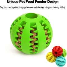 Dog Toy Ball, Bite-Resistant Toy Ball, Suitable For Pet Dogs, Puppies, Cats, Dog Pet Food Treatment Feeders, Chewing Teeth Cleaning Balls, Exercise Games, IQ Training Balls. - Multicolor - View 8