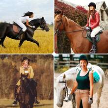 FINGER TEN 1 Pair Women's Equestrian Gloves, Suitable For Left And Right Hands, Stretchable Breathable Anti-Slip Lightweight Design For Horseback Riding, Available In White Color In Sizes S/M/L - White - View 8