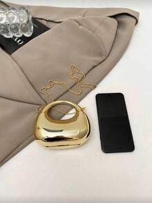 Bolso mini de acrílico de colores caramelo de moda - Dorado - Ver 5