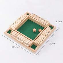 Wooden Numeric Dice Game Toy, 8pcs Colorful Dice, Educational Math Toy, Interactive Party Game, Wooden Tabletop Game For Family - Multicolor - View 11