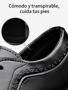 Zapatos formales para hombre,zapatos de cuero formales de alta calidad para caballero,zapatos de fiesta de estilo británico para hombre,zapatos de cuero casuales cómodos,para la vida diaria, reuniones,bodas y fiestas nocturnas - Negro - Ver 9