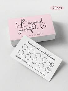 50pcs Customer Loyalty Punch Cards, Suitable For Retail Stores, Cafes, Restaurants, Hair Salons And Other Small Businesses Customer Reward Cards - Loyalty Card - View 11