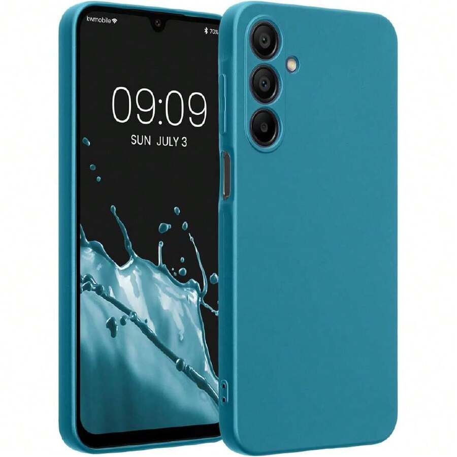Compatible Case For Samsung Galaxy A16 5G - Ultra-Thin TPU Case With Raised Edges - Metallic Blue, 41808664 - 藏蓝色 - 查看 1