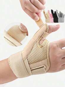 1Pc Adjustable Thumb Spica Splint, Breathable Sports Thumb Support Wrist Protection Wrist Thumb Brace, Thumb Stabilizer Wrist Brace Support For Men Women Carpal Tunnel Arthritis, Tenosynovitis - Fits Men Women Sports XJ7M - Multicolor - View 3