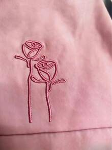 Women's Spring/Summer Embroidered Back Versatile Commuter Casual Long Sleeve Blouse - Red - View 4