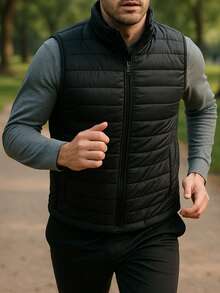 HPC POLO CHALECO PARA CABALLERO HOMBRE CASUAL BONITO, ligero, comodo - Negro - Ver 1