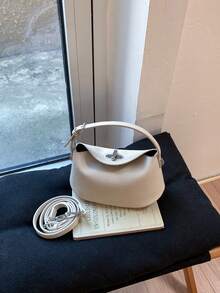 Retro Small Crossbody Bag For Women, Fashionable Versatile Commuter Shoulder Bag - White - View 8