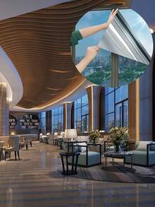 1片装窗膜,兼具隐私和防晒功能 - 单向透视和隔热功能,适用于办公室、家庭,安装简便,夏季窗户隔热膜,多功能隔热膜,夏季必备用品,颜色随机 - 多色 - 查看 9