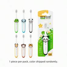 8pcs Animal Pattern Kids Toothbrush, Soft Bristles For Gum Protection, Suitable For Infants And Toddlers, Interchangeable Animal Head Decorations - Multicolor - View 14