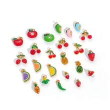 Stainless Steel Strawberry, Grape, Banana, Watermelon Fruit Series DIY Jewelry, Fresh Pineapple Series Necklace Pendant - Watermelon - View 5