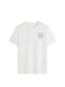 Camiseta de manga corta con cuello redondo para mujer, estilo casual de verano, con estampado de palmera y eslogan, sencilla y versátil, adecuada para uso diario. Camiseta con estampado, Top blanco, Vacaciones - Blanco 4 - Ver 5