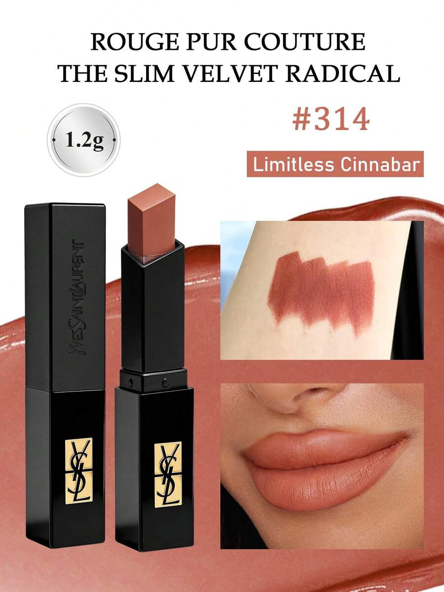 Yves Saint Laurent ROUGE PUR COUTURE 丝绒纤细系列 #314，1.2克/0.04盎司 - #314 - 查看 1