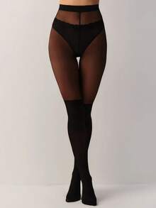 这款 -Season Statement 紧身裤 - 经典黑色，兼具时尚设计和百搭性。 - 黑色 - 查看 1