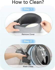 Travel Pillow With Carry Case, Memory Foam Neck Pillows For Airplanes, 360 °   Wrap Around Support For Sleeping, Breathable & Washable Cover For Long Flights, Car & Train Traveling - 1 - View 7