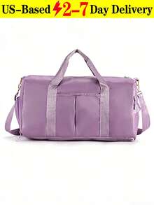 1PC Sports Fitness Bag For Women, Large Capacity Sports Luggage Bag, Training Bag,Swimming Training Bag, Short-Distance Travel Luggage Bag, Large Capacity Waterproof Gym Bag, Shoulder Travel Bag, Clothing Storage Bag, Dry And Wet Separation Independent Shoe Compartment Fitness Bag, Overnight Vacation Luggage,Weekend Carry-On Bag,  Handbag, Toiletry Bag Wash Bag Toiletry Travel Bag Makeup Storage Beach Bag Vacation Holiday Essentials School Supplies Travel Essentials, Suitable For Business, Vacation, Outdoor, Skiing, Fitness Travel, Overnight, Tote, Sports, School Supplies, Student Back-To-School, Tote, Weekend Bag, Couples Bag[US Local Warehouse]The Best Gift Choice, Birthday Gift - 彩色 - 查看 16