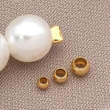 50件套优雅简约铜镀18K金和厚银铂金DIY珠宝配件套装，适用于手链、项链和耳环，婚礼派对适用 - 彩色 - 查看 3