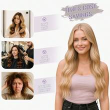 Extensiones de Cabello Real con Clip Fshine, Marrón Oscuro, 45, 120 g, Piezas, Reutilizables, Color 2 - 2.6 Clip n.° 2/3/27 - Ver 9