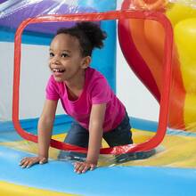 Inflatable Bouncy Castle Trampoline With Hoops For Children, Multicolor - Multicolor - View 5