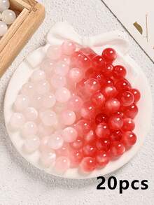 20颗8毫米云母变色龙猫眼树脂珠，DIY手链项链首饰制作材料 - 彩色 - 查看 12