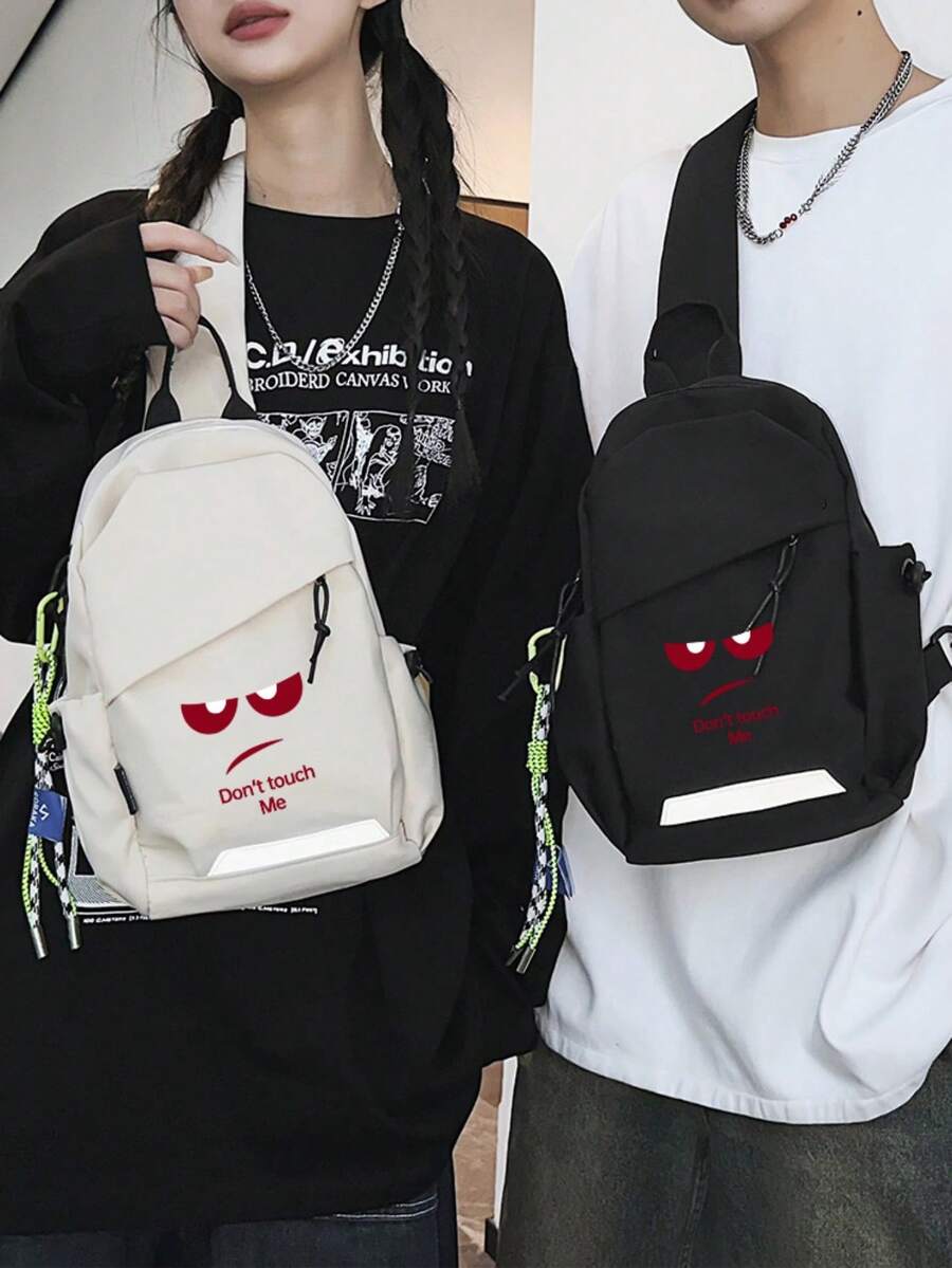 Myco 轻便商务休闲小号斜挎包，休闲字母图案，适合少女、女性、大学生、年轻职业人士和上班族日常使用，完美适用于办公室、大学、工作、商务、通勤、户外活动、旅行、野餐，也是开学第一天的理想腰包之选。