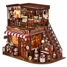 Healing Wind Corner Dessert Shop DIY Craft Cabin 3D Bookshelf Assembly Building Model Adult Immersive Assembly Toy Creative Festival Gift Desktop Decoration Item - 1PC - View 1