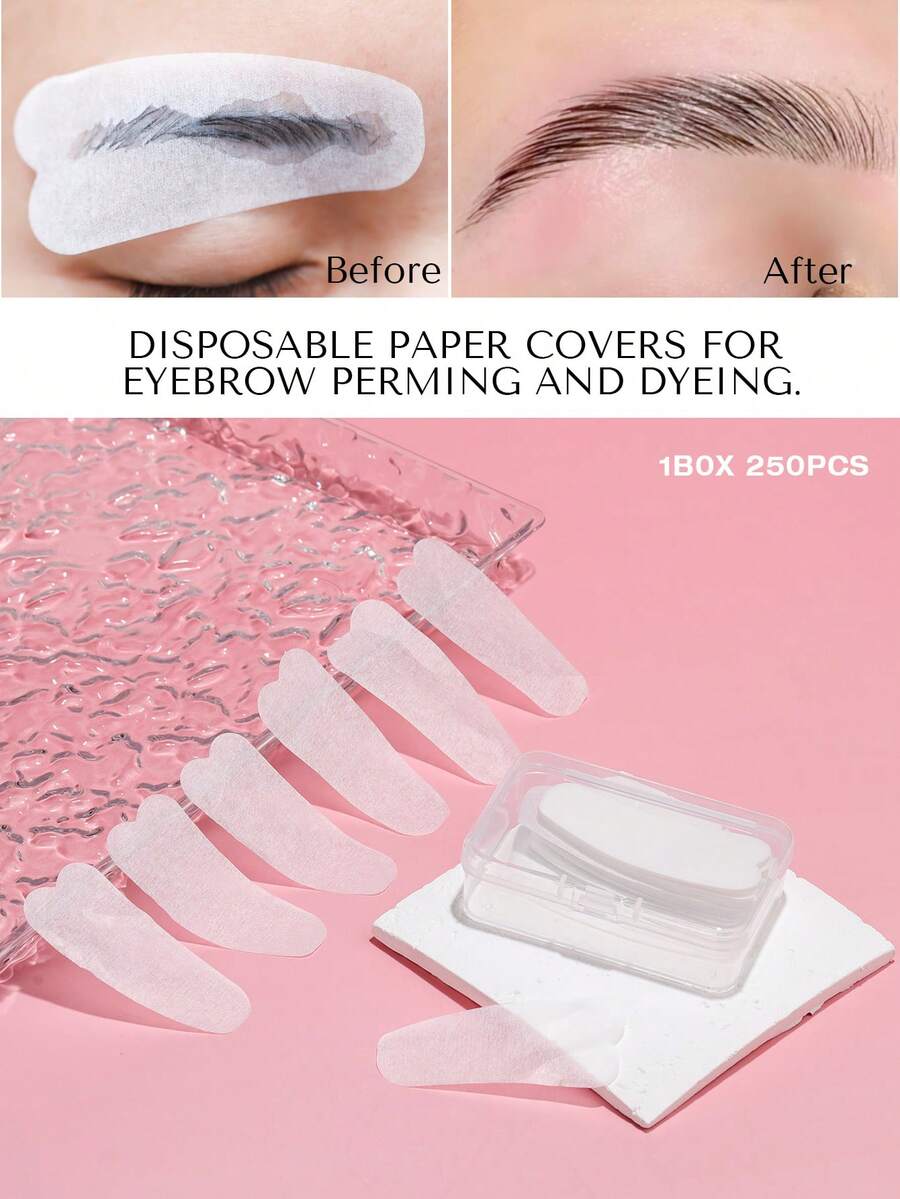 250/500 Pcs Lash&Brow Lift Paper Strips, Eyelash Lifting Eyebrow Lift Ribbon, Reusable Lash Brow Lift Tool For Eyebrow Lash Dyeing - White - View 1