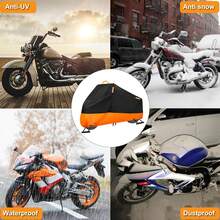 Waterproof And UV-Repellent Protective Cover For Motorcycles And Bicycles - 黑色 - 查看 7