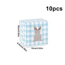 5pcs/10pcs/30pcs Easter Plaid Rabbit Window Bread Boxes, 4*4*2.5in Cookie Boxes With Window, For Cakes, Pastries, Chocolates, Cookies, Party, Birthday, Easter Holiday Party, Gathering Gift Packaging Boxes, Tart Packaging Boxes - View 10