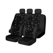 Universal Car Seat Covers - With Airbag Compatible And Shiny Crystal Design, Fit For Sedan, Truck And SUV (5-Seat/2-Seat) For Women - Style a - View 12