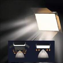 Kit de iluminación de video LED de 10 pulgadas cuadradas, con trípode ajustable de 43.3"/63", alimentado por USB, 3 temperaturas de color, adecuado para estudio de fotografía, transmisión en vivo, videoconferencia, maquillaje, vlogging, etc. - A - Ver 6