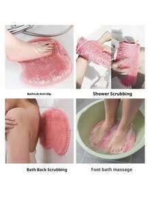 Bathroom Exfoliating Foot Scrubber Mat, Slouchy Person's Helper, Silicone Massage Pad For Removing Dead Skin - Multicolor - View 7