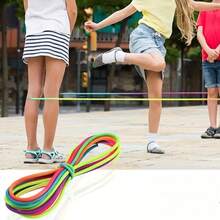 1pc ArtCreativity Elastic Jump Rope | Rubber Beaded Cord, Ideal As Gift Bag Filler And Birthday Party Favor - Multicolor - View 1