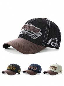 1pc Women's Adjustable Baseball Cap, Embroidered Snapback Hat, Fashionable & Versatile, Unisex - Baseball Cap - View 1