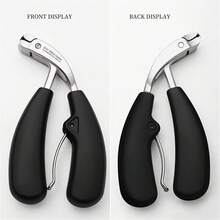 1 Set G31 Premium Nail Clipper, Modern Design, Stainless Steel Blade, Concave Edge, Wide Opening, Anti-Splash, Long Handle. Curved Callus Remover, Suitable For Thick Nails. Fragrance-Free. Suitable For Men And Elderly - Black - View 7