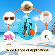 Mity Rain Key Holder Accessories Bogg Bags X Large, Insert Charm Carabiner Keychain Beach Bag - 4個黑色鑰匙圈+掛鉤 - 查看 7