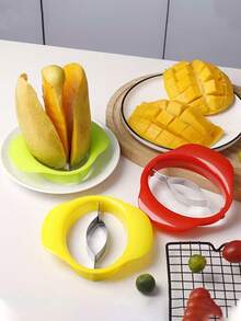Grip Mango Slicer - Creative Kitchen Gadget For Perfect Cutting, Durable Plastic Mango Cutter With Multiple Color Options, Ideal For Peeling And Pitting, Fruit Slicer - View 5