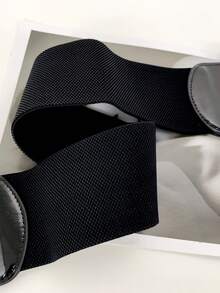 1条亮面皮革弹力腰带，可调节腰封，适合搭配连衣裙，日常穿着。 - 紅色 - 查看 7