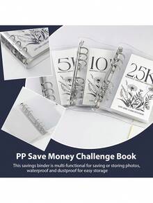 1个12个月信封式储蓄挑战活页夹，1万美元储蓄挑战手册，活页储蓄挑战信封储蓄手册（5千/1万美元/2.5万美元） - 彩色 - 查看 7