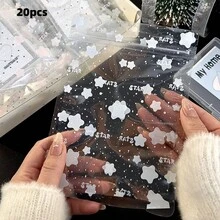 100个/包派对礼品自封袋，节日礼物自封袋，高端星形图案礼品袋，透明自封礼品袋，适用于女士小礼品包装袋、节日、派对、生日礼品包装袋，以及日常收纳袋和塑料自封袋。 - 包裝袋 - 查看 13
