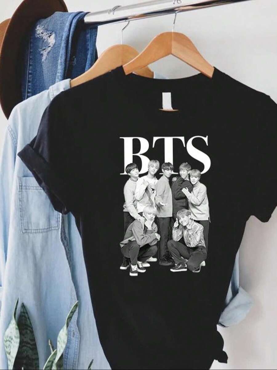 K-Pop-T-Shirt, Ein Geschenk Für -Fans - Black - View 1