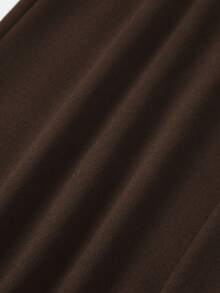 Women's Stand Collar Zipper One-Piece Sportswear, Spring Elegant - Brown - View 7