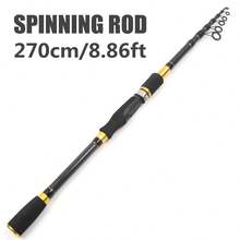 SEACHASER 1.8m-2.7m Carbon Fiber Telescopic Fishing Rod, Medium Power, Suitable For Sea Fishing And Boat Fishing - Black - View 14