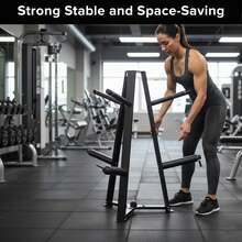 RAVIAN Weight Plate Tree Rack, Heavy-Duty 2-Inch Steel Plate Storage Stand With Multiple Pegs, Space-Saving Gym Organizer For Home & Garage Gym - A - 查看 9