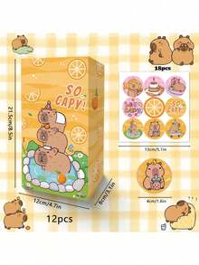 Bộ 24/12 túi quà sinh nhật hình chuột lang nước kèm sticker, túi đựng kẹo dễ thương kiểu Kawaii cho tiệc chủ đề chuột lang nước, quà tặng cho trẻ em, tiệc mừng em bé, phần thưởng trong lớp học. - Nhiều màu - Xem 5