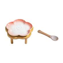 shuo ni mao yi 1 Set Of Pet Ceramic Feeding Bowls With Wooden Frames To Help Pets Eat Canned Food Cat Food Dog Food Plates Are Easy To Clean - 120ml - View 9