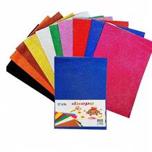 Lecute 10 Foamy Diamantina Autoadherible Glitter Foami Goma Eva Fom Colores - C - Ver 1