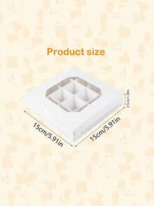 5pcs/10pcs Transparent Baking Boxes With Window, Pastry Boxes, Gift Boxes, Simple And Convenient, Food-, Can Be Used To Package Candies, Chocolates, Ideal For Celebrations And Home Baking - Multicolor - View 3