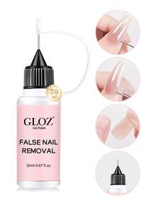 20ml Gel Nail Polish Remover, Ultra-Powerful & Removes Glitter And Dark Colored Paints, Paraben Free For Nails | Acetone Nail Polish Remover For Nails For Removal Of Glue Gel, Acrylic & Dip - 1 Set - View 1
