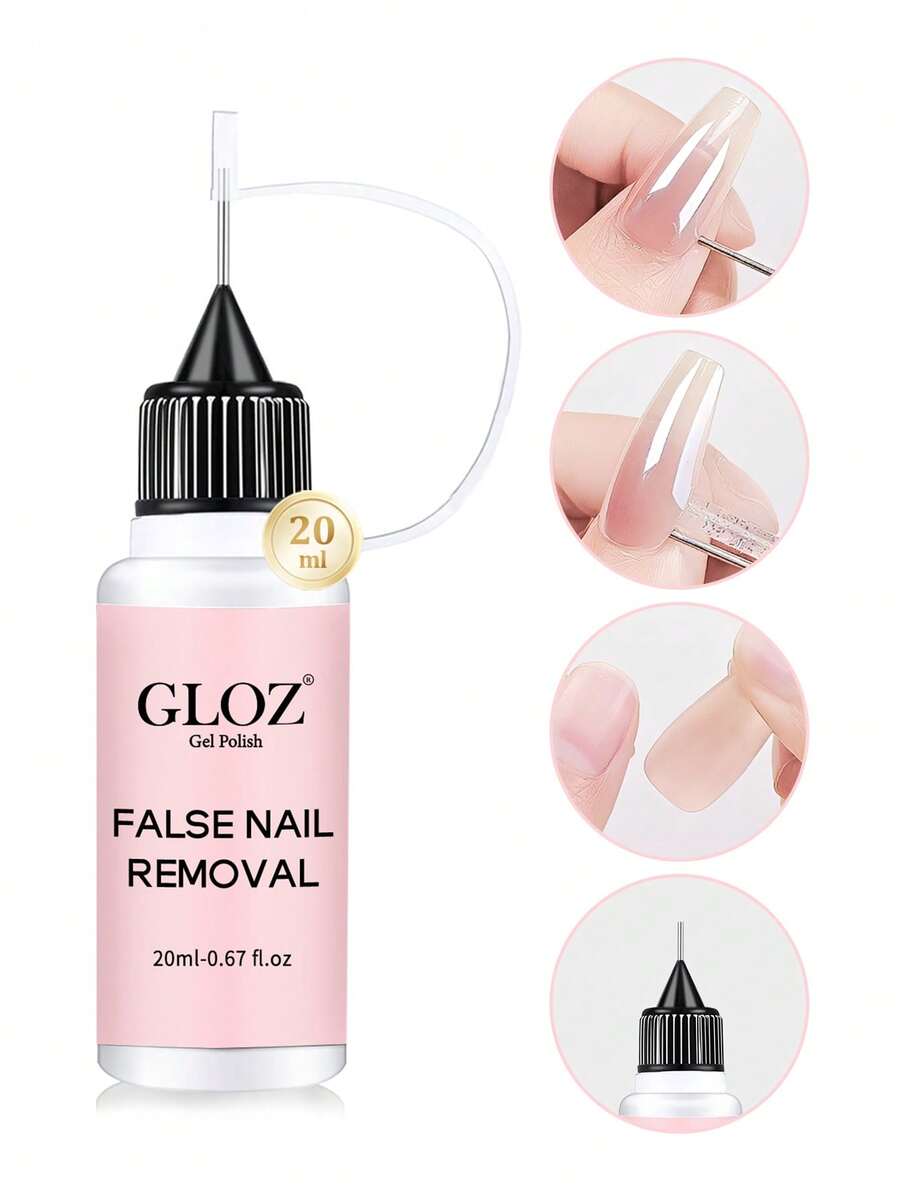 20ml Gel Nail Polish Remover, Ultra-Powerful & Removes Glitter And Dark Colored Paints, Paraben Free For Nails | Acetone Nail Polish Remover For Nails For Removal Of Glue Gel, Acrylic & Dip - 1 Set - View 1